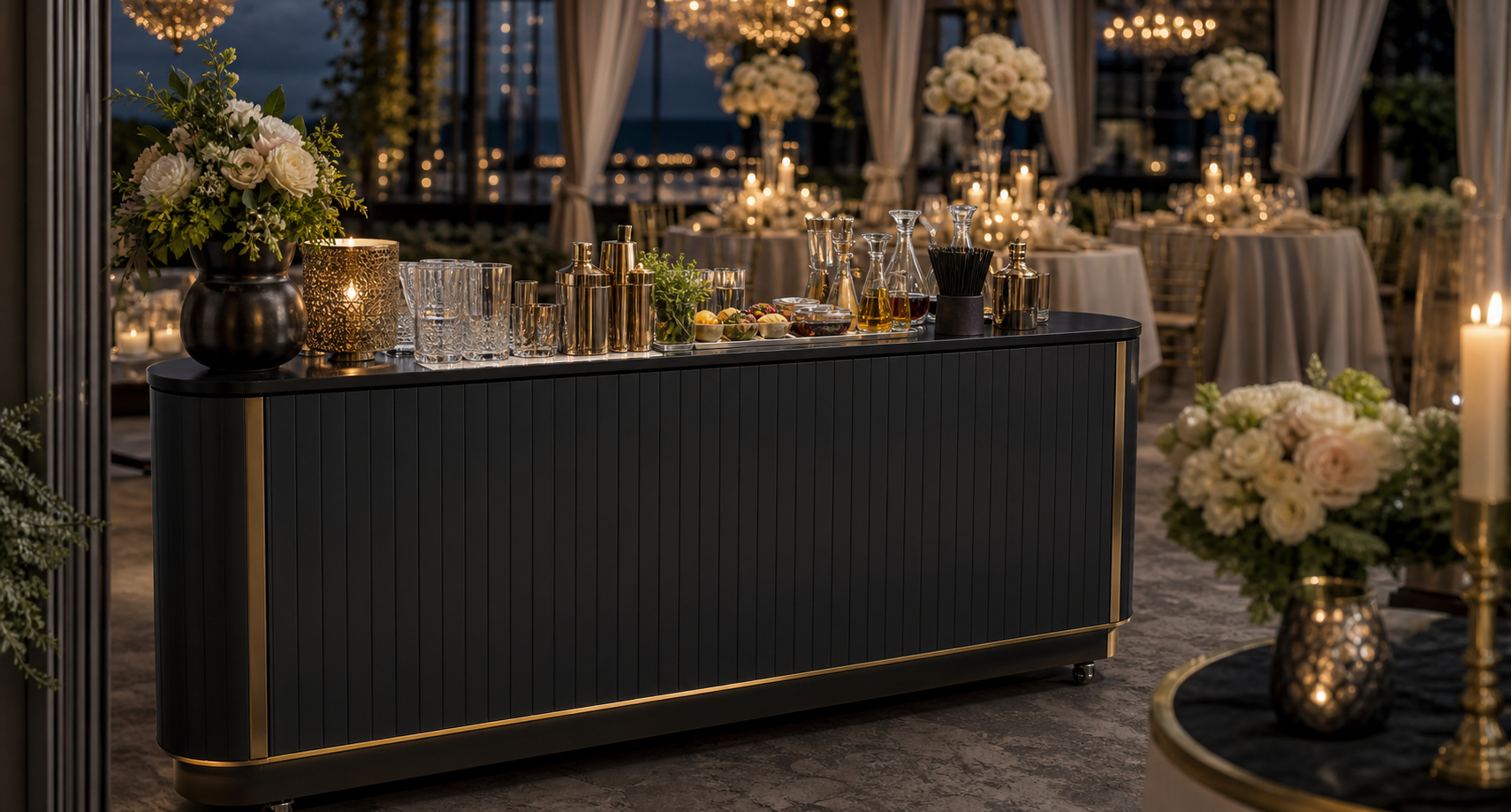Mobilní bar na elegantní společenské akci